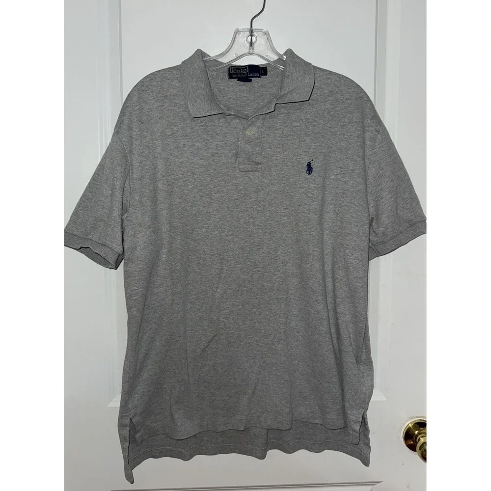 Polo Ralph Lauren Gray 3 Button‎ Size Large Polo Shirt